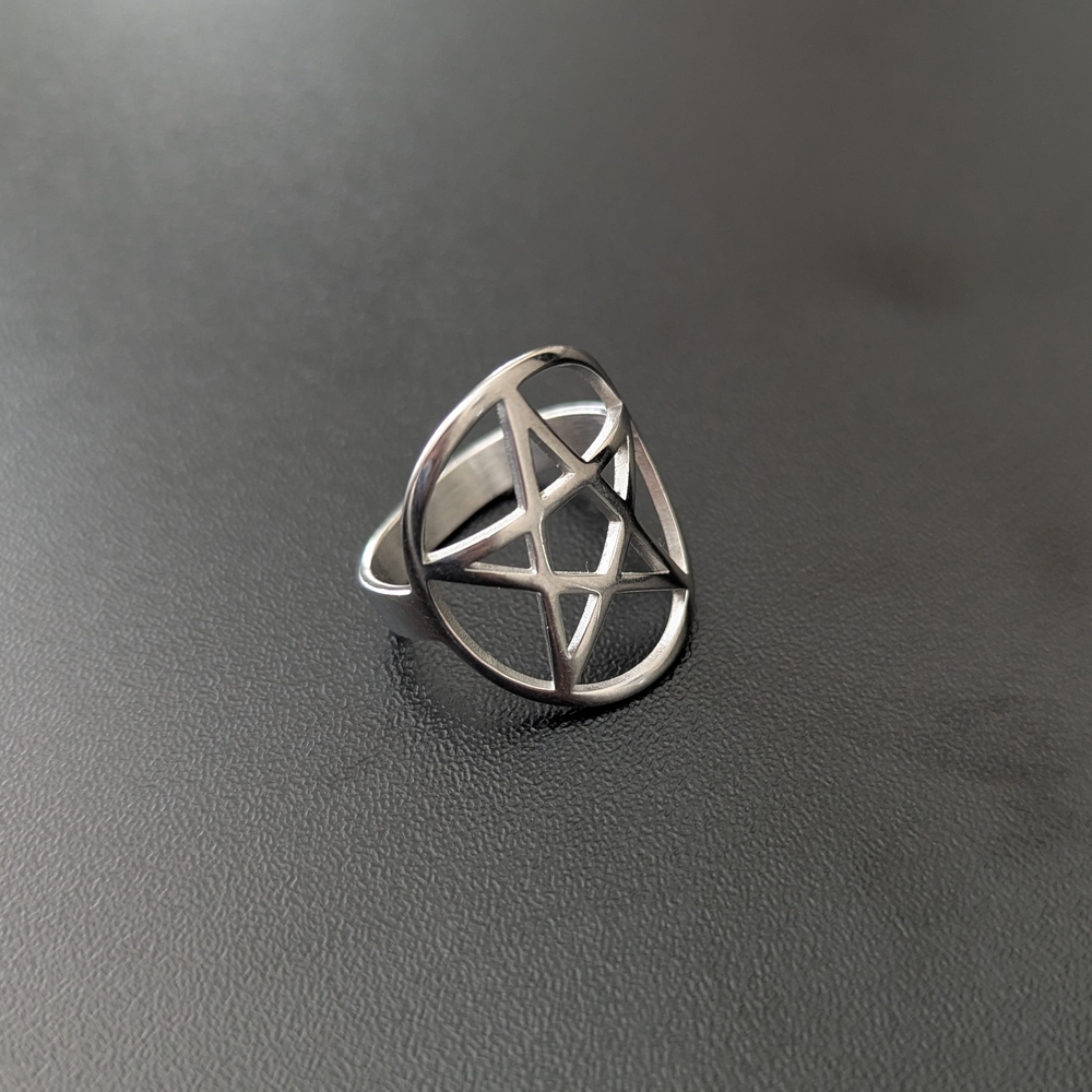 Silver Pentagram Ring